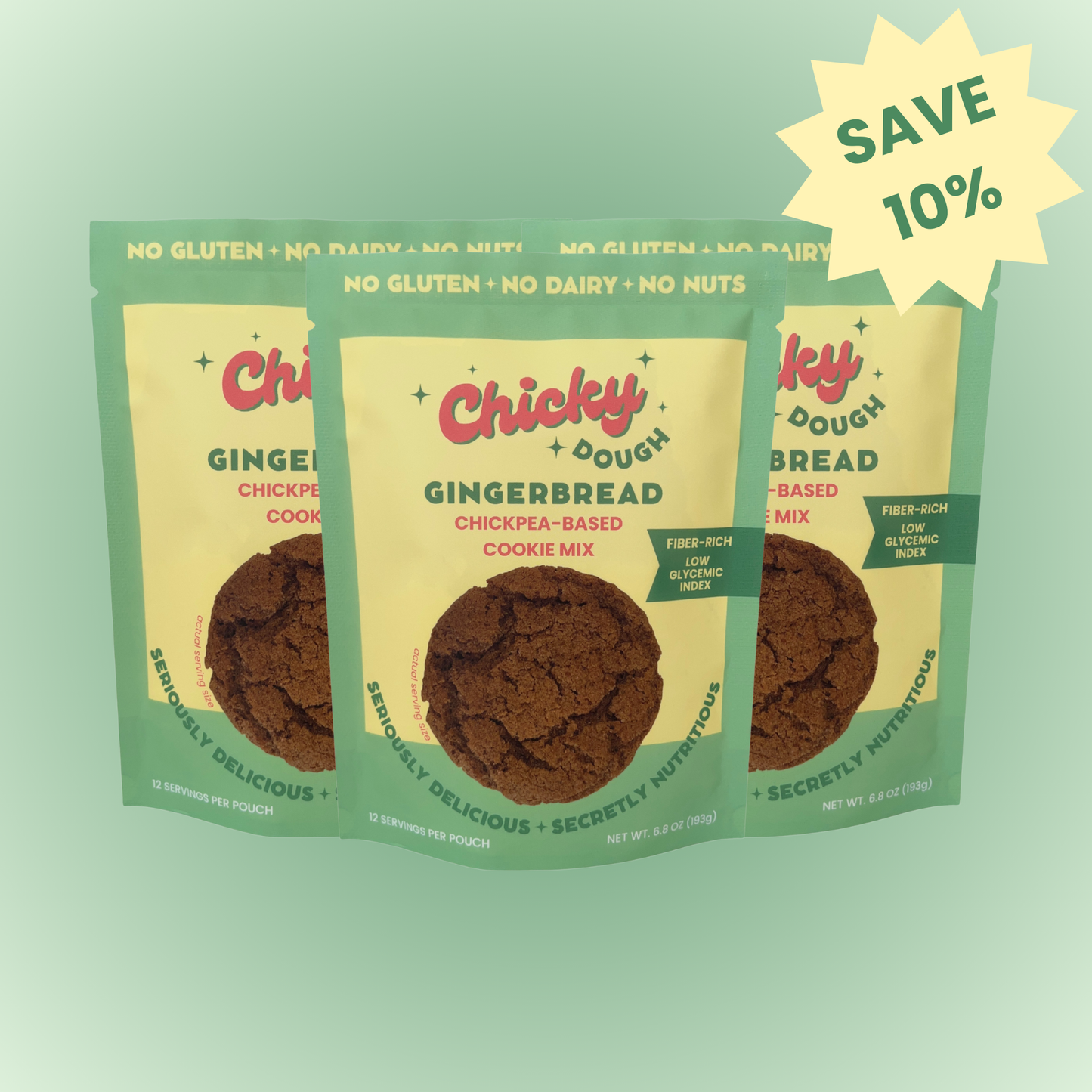 Gingerbread Chickpea-Based Cookie Mix