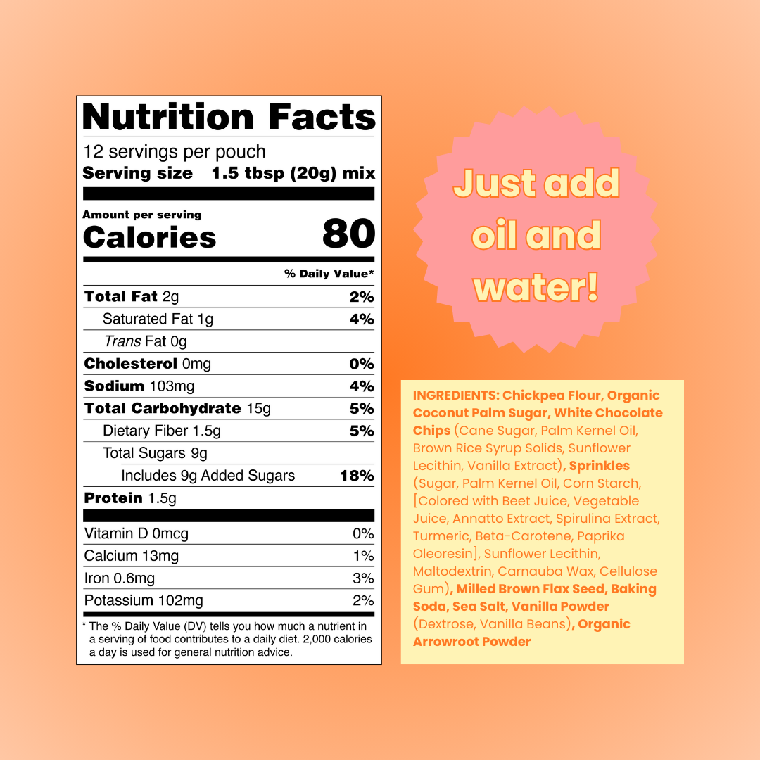 Confetti Cake Chickpea-Based Cookie Mix