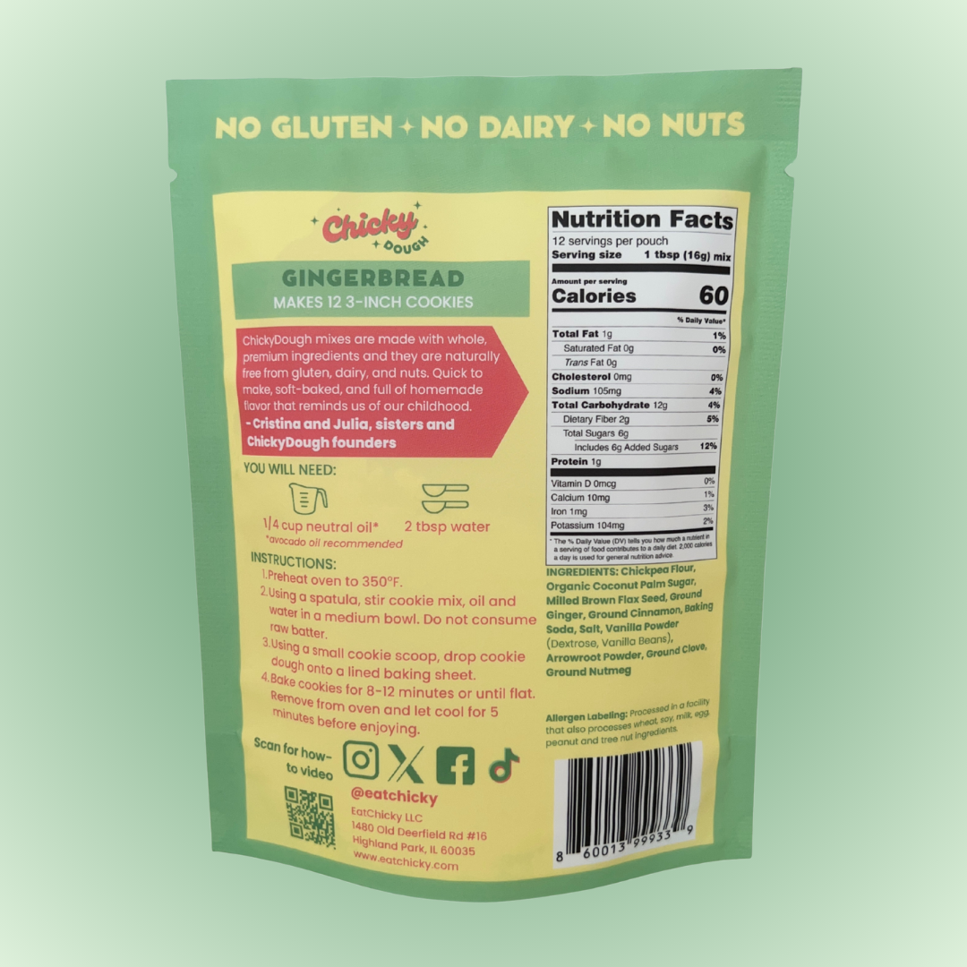 Gingerbread Chickpea-Based Cookie Mix